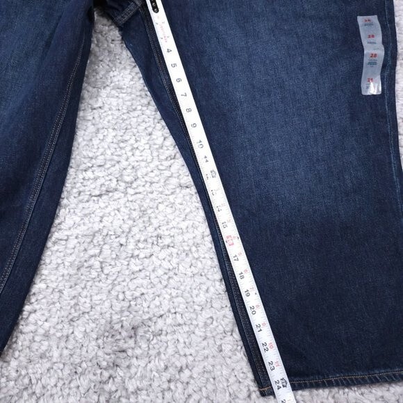 Old Navy High Rise Slouchy Straight Jeans Cropped Women's Plus Size 28 Dark Wash - Picture 8 of 13